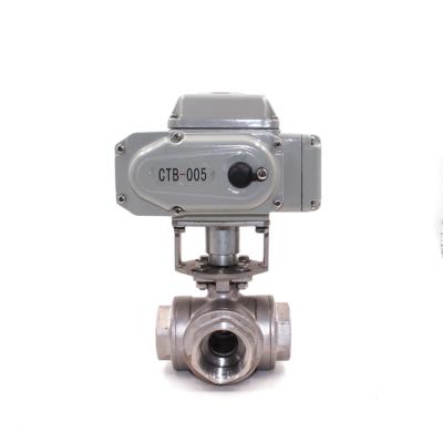 China General Motorized Flow Control Valve 3 Way Valve Motorized Valve Stainless Steel for sale