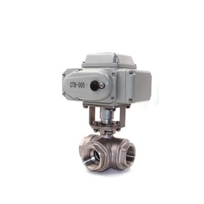 China General Motorized Flow Control Valve 3 Way Valve Motorized Stainless Steel Ball Valve for sale