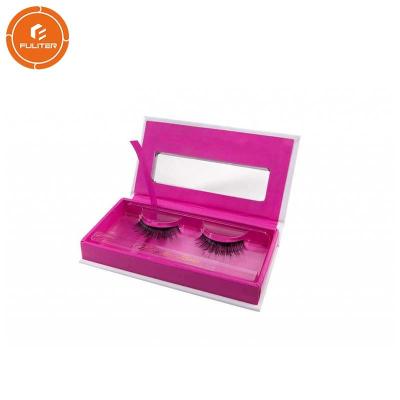 China Wholesale custom brand design magnetic eyelash packaging box with transparent window for sale