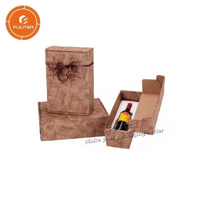 China Simple and generous wine bottle wine gift box with clear windows for sale