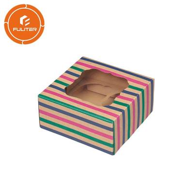 China Kraft Salad Deluxe Cake Box, Decorative Cake Box 250g OEM Service for sale