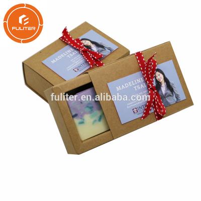 China Eco Friendly Custom Printing Soap Paper Box , Kraft Paper Soap Boxes for sale