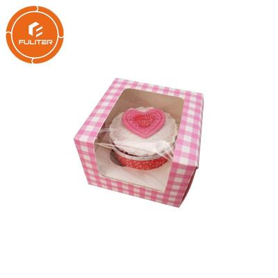 China Custom transparent cake box PLA paper cake box plastic cake box for sale