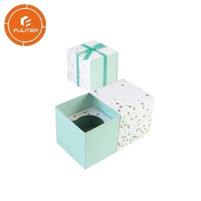 China Caja de torta polivinílica de papel material reciclada (del ácido láctico), caja de encargo de la rebanada de la torta para casarse en venta