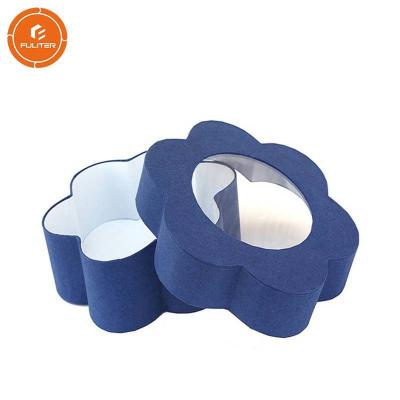 China Handmade Polygon Gift Packing Box Flower Shape Jewellery Display Case for sale