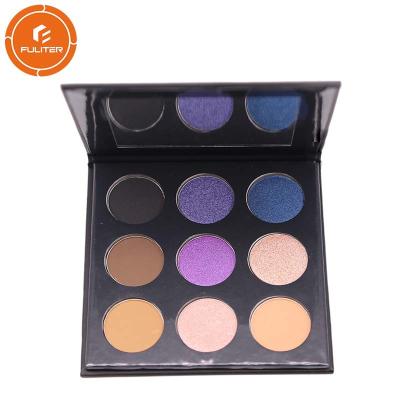 China Simple and elegant cardboard eye shadow palette packaging black eyeshadow box for sale