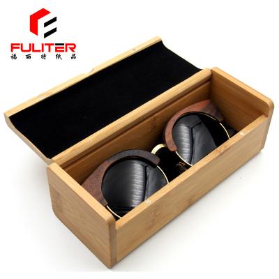 China Custom Logo Wooden Gift Box Bamboo Packaging Boxes For Eyeglasses for sale