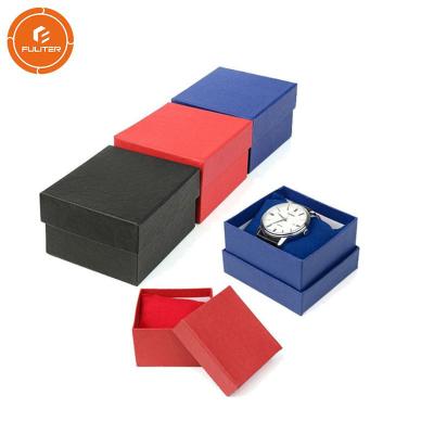 China OEM Branded Cardboard Packing Boxes , White PU Leather Watch Box for sale