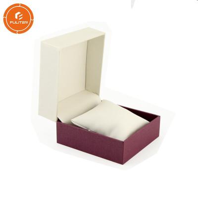 China Cajas de reloj cosméticas del regalo del reloj de la caja de reloj de la cartulina de la madera contrachapada con la almohada en venta