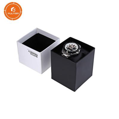 China Handmade custom cardboard watch box, black/red watch box luxury for sale