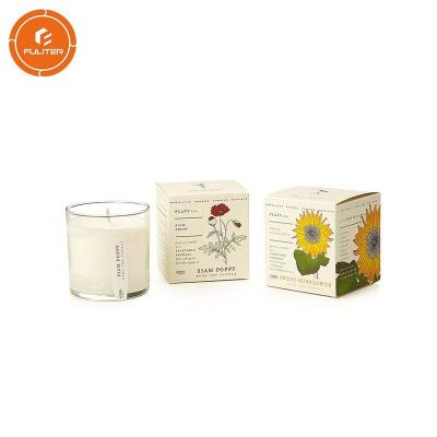 China Full Color Cardboard Candle Boxes Gift Packaging Boxes With Window for sale