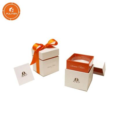 China Handmade Candle Package Box Offset Printing Customized Shape CFL - 022 for sale