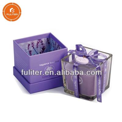 China Glossy Lamination Wooden Luxury Candle Box With Dividers For 6 Candles for sale