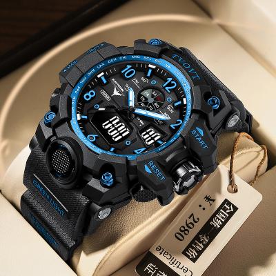 China Alarm Japan Motion LED Display Sports Wristwatches Customized Digital Time Chronograph Mens Luminous Wrist Watches OEM Double Watches for sale