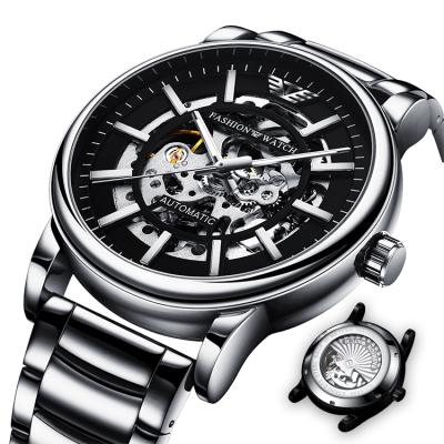 China Top Sale Customized Logo Waterproof Genuine Leather Band Wacth Men's Skeleton DIVER Watches Automatic Mechanical Luxury Brand 8386 for sale