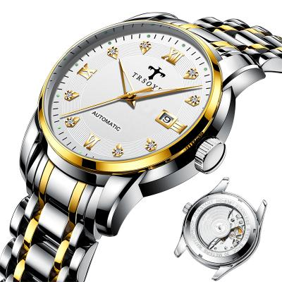 China Day/Date Most Popular Luxury Diamond Style Waterproof Mens Watch 8381 Mechanical Automatic Watch for sale