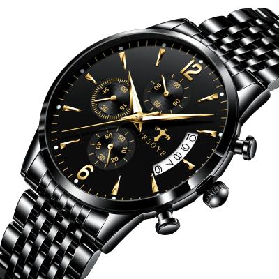 China New Factory Supply Automatic Date TRS618 TRSOYE Fashion Stainless Steel Automatic Chronograph Quartz Men Wrist Watch Band For Wholesale for sale