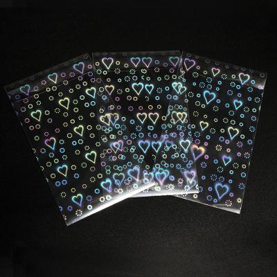 China Recycled Hologram Card Soft Clear Holographic Materials 100 Double Sleeves Comic Card Sleeves Game Card Holder Sleeves for sale