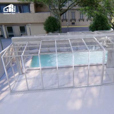 China Outdoor modern restaurant polycarbonate glass swimming pool fence for sale for sale