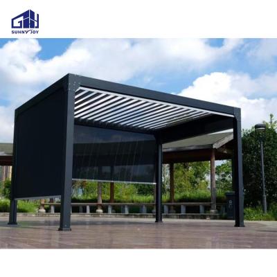 China Sunnyjoy Electric Retractable Roof Easily Assembled Aluminum Pergola Outdoor for sale