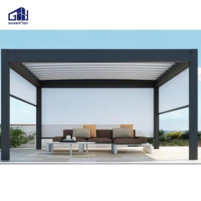 China Sunnyjoy Easily Assembled Pergolas And Outdoor Automatic Canopy Roof Gazebos Aluminum Patio Pergola China for sale