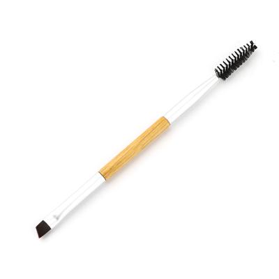 China Kangmei 2021 Ladies Double Eyebrow China Manufacturer Custom Eye Brush Flat Brush Side Makeup Brush for sale