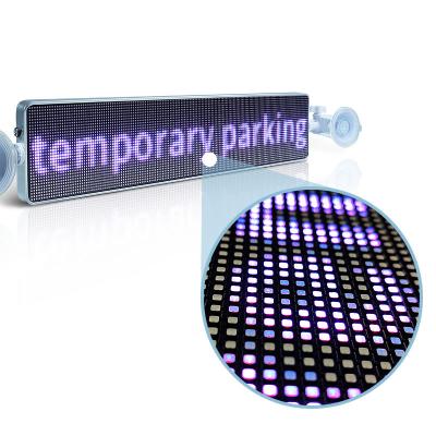 China Rear window self content editable phone control car interactive advertising background LED display for sale