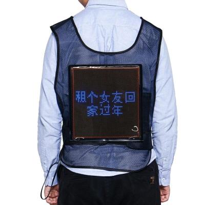 China Advertising Advertising Screen APP LED Screen Remote Control Walking Waterproof Vest for sale