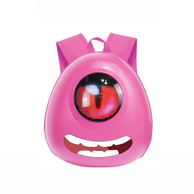 China Wholesale GPS Hechen factory promotion graffiti cartoon school kids smart school bag cartoon animation fun children LED school bag for sale