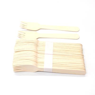 China Big Round A+ Grade Bulk Spoon And Fork Set Biodegradable Mini Wooden Fork And Spoon for sale