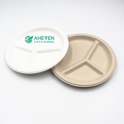 China Eco friendly Bagasse Plate Green natural Bagasse Plates For Restaurant for sale