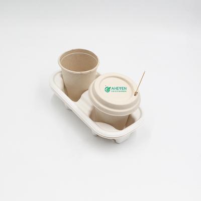 China Eco Friendly Disposable Bagasse Cup Drinking Cup Hot Drinks Adult With Straw for sale