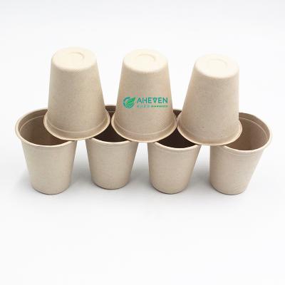 China Eco-friendly Disposable Bagasse Cup Tableware 8oz Cup With Lid Cup Set For Shop for sale