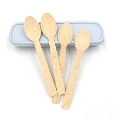 China Eco friendly handmade wood material mini wooden spoon soup spoon for sale