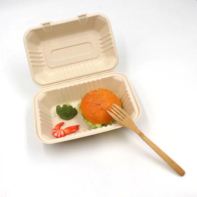 China Heavy-Duty Good Quality Bagasse Lunch Box Disposable Food Containers For Take Out for sale