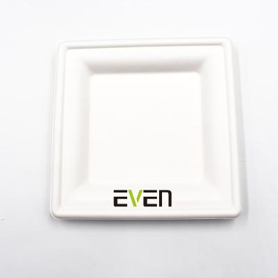 China Hot Selling 8 inch Disposable Natural Sugarcane Bagasse Plate Fiber Compostable Tableware for sale