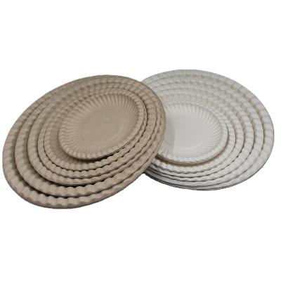 China Hot selling Safe Natural Bagasse Plate Disposable Bagasse Plates For Travel for sale