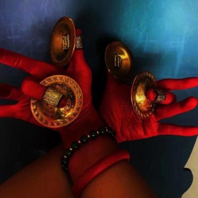 China Belly Dance Finger Cymbals Zill Jewelry Gold Brass High Quality Brass 6.3cm/2.48Inches Accessories for sale