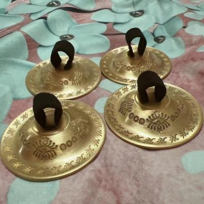 China Belly Dance Finger Cymbals Zill Jewelry Gold Brass High Quality Brass 6.3cm/2.48Inches Accessories for sale