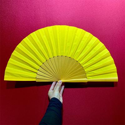 China Europe Flamenco Dance Props Bright Folded Spanish Fans Dance Fans Polyester Cloth Folding Wooden Wooden Hand Fan for sale