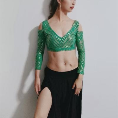 China Indian-Pakistani Choli India Pakistan Modal Cotton Stamping Dance Costume Ethnic Lehenga Choli Belly Dance Backless Top For Women for sale