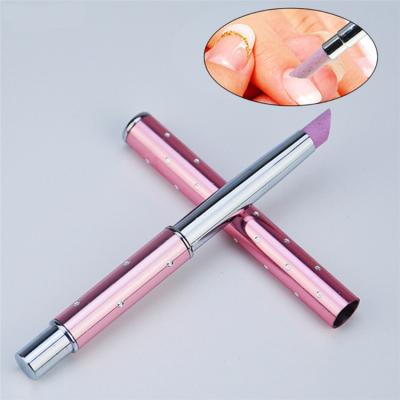 China Easy Apply Quartz Pen Repair Polishing Pen Stone Nail File Manicure Scrub Care Polishing Tool for sale