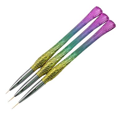 China Easy Apply 3pcs Nail Art Liner Brush Drawing Polish Manicure Tools for sale