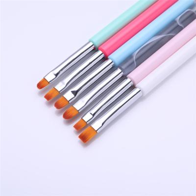 China Easy Apply Nail Brush Nail Pusher Stainless Steel UV Gel Double-Finished Tool for sale