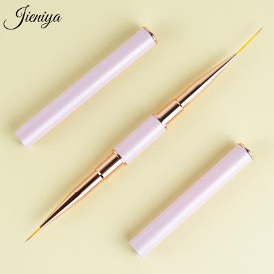 China High Quality Pure NAIL Kolinsky Hair Nail Art Double-end Pen Manicure Pinceles Tool Nail Painting Gel Polish Coating Drawing Brush for sale