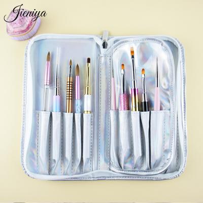 China Durable Multi Compartment Nail Brush Bag Travel Cosmetic Bag Nail Brush Kit Holder Bag for sale