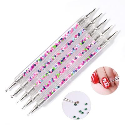 China Easy Apply 2021 5 Pcs Nail Dotting Pen Set Nail Polish Paint Manicure Dot Nail Art Tool for sale