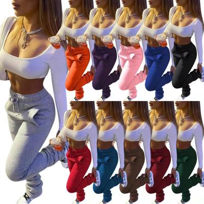 China Best selling quality PT278 QUICK DRY women winter trotter pants fashionable stacked pants fall sweat stacked gaiters for sale