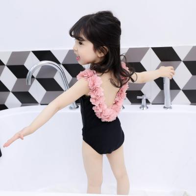 China Floral Little Girls Kids Summer Vacation Beach Wear Suit Swimsuit Swimwear Strap Baby One Piece Breathable Swimwear RM013 for sale