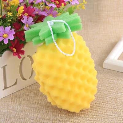 China EXFOLIATING Creative BS002 Cartoon Cleaning Sponges Three-dimensional Pineapple Fruit Children's Bath Sponge for sale